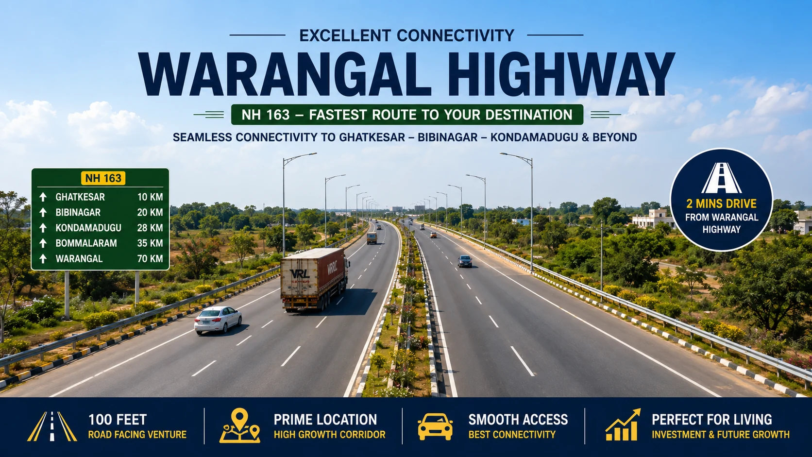 Warangal Highway NH-163 connectivity
